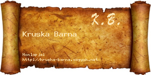 Kruska Barna névjegykártya